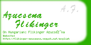 azucsena flikinger business card